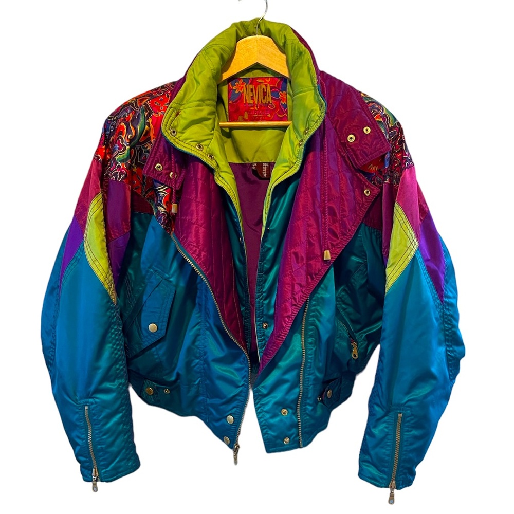 Gorgeous Vintage Nevica Virage Sport Womens Ski Jacket Multicolor Sz 12